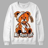 Orange Black White DopeSkill Sweatshirt Hurt Bear Graphic