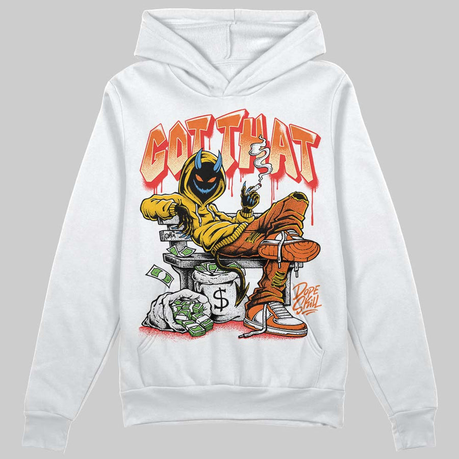 Orange Black White DopeSkill Hoodie Sweatshirt Got That Graphic