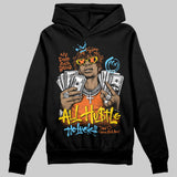 Orange 'All Hustle No Luck' DopeSkill Graphic Hoodie