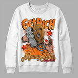 Orange Black White DopeSkill Sweatshirt Get Rich Graphic
