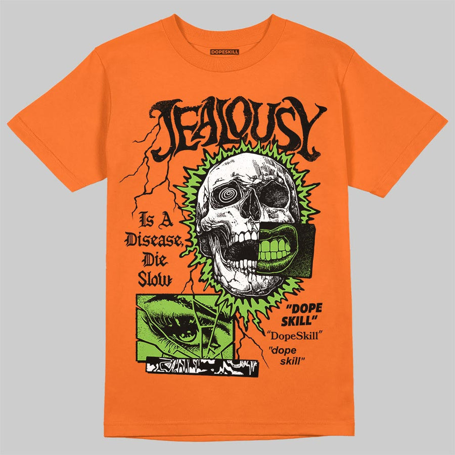 Orange 'Jealousy' DopeSkill Graphic T-Shirt