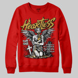 Red Collection DopeSkill Red Sweatshirt Heartless Graphic