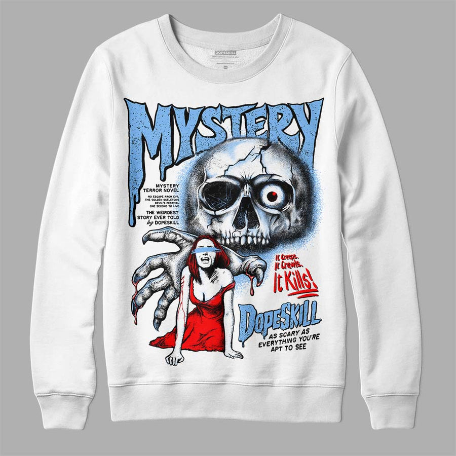 Powder Blue 9s DopeSkill Sweatshirt Mystery Ghostly Grasp Graphic
