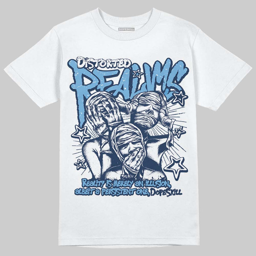 Summit White Navy 4s DopeSkill T-Shirt Distorted Realms Graphic