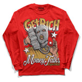 Red Collection DopeSkill Red Long Sleeve T-Shirt Get Rich Graphic
