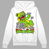 Neon Green Collection DopeSkill Hoodie Sweatshirt Born To Be Rich Graphic