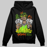 Neon Green 'All Hustle No Luck' DopeSkill Graphic Hoodie