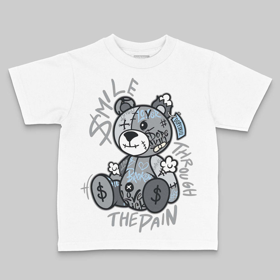 Wolf Grey 5s DopeSkill Toddler Kids T-shirt Smile Through The Pain Graphic