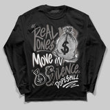 Cave Stone 4s DopeSkill Long Sleeve T-Shirt Real Ones Move In Silence Graphic