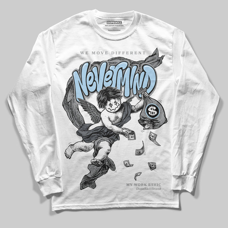 Wolf Grey 5s DopeSkill Long Sleeve T-Shirt Nevermind Graphic