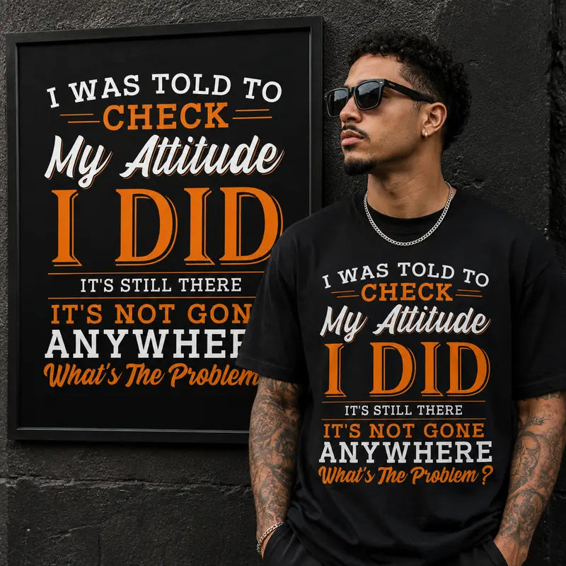 Men's Menswear Casual Streetwear Tee - Black Short-Sleeve Round Neck Streetwear Top with Bold Text Sarcastic Quote Graphic Design, Dad Gift