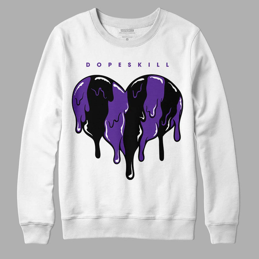 PURPLE Collection DopeSkill Sweatshirt Slime Drip Heart Graphic