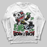 Black Metallic Reimagined 5s DopeSkill Long Sleeve T-Shirt Born To Be Rich Graphic