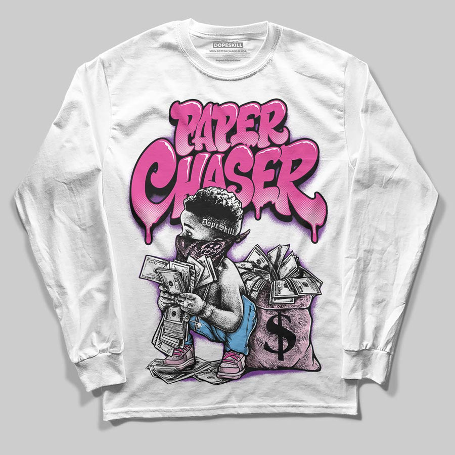 Pink 'Paper Chaser Boy' DopeSkill Graphic Long Sleeve T-Shirt