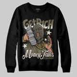 Medium Olive 3s DopeSkill Sweatshirt Get Rich Graphic