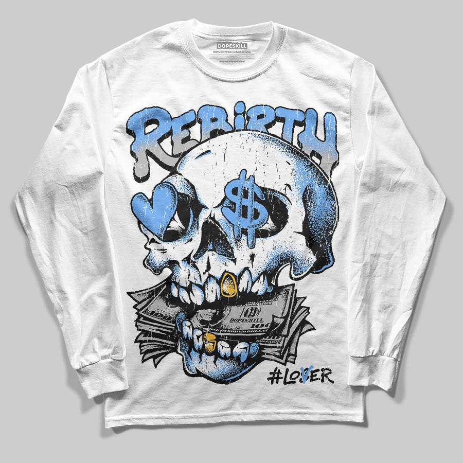 Black University Blue 5s DopeSkill Long Sleeve T-Shirt Rebirth Graphic