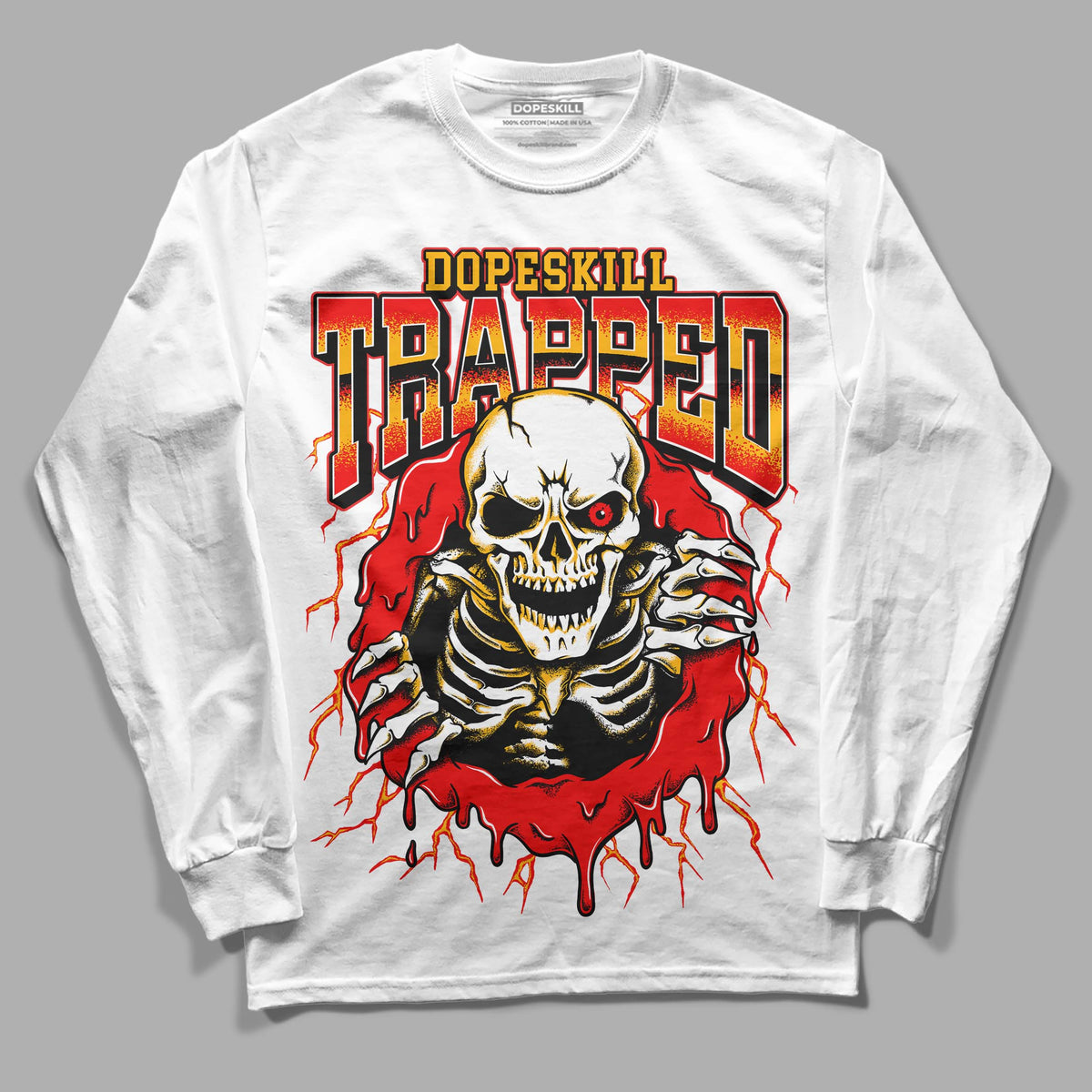 Red Collection DopeSkill Long Sleeve T-Shirt Trapped Halloween Graphic