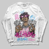 Pink 'All Hustle No Luck' DopeSkill Graphic Long Sleeve T-Shirt