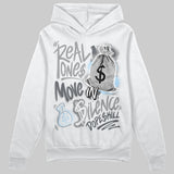 Wolf Grey 5s DopeSkill Hoodie Sweatshirt Real Ones Move In Silence Graphic