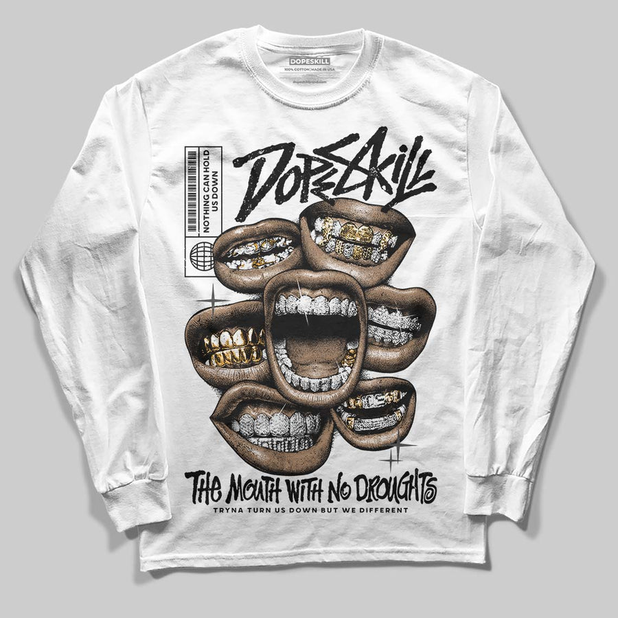 Black Cat 4s DopeSkill Long Sleeve T-Shirt The Mouth With No Droughts Graphic