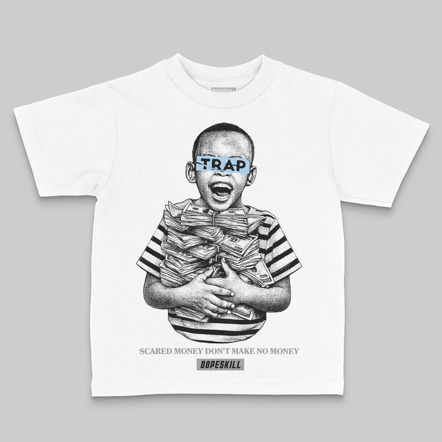 Wolf Grey 5s DopeSkill Toddler Kids T-shirt Scared Money Don't Make No Money Graphic