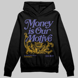 Lakers 4s DopeSkill Hoodie Sweatshirt Money Is Our Motive Typo Graphic