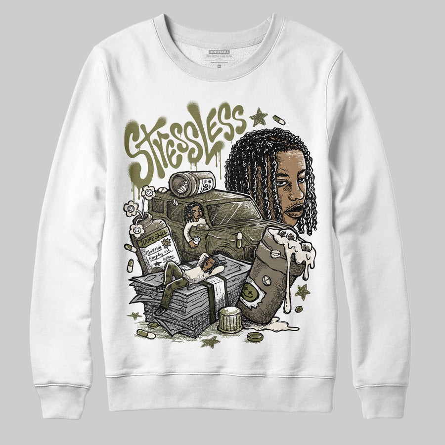 Medium Olive 3s DopeSkill Sweatshirt Stressless Graphic