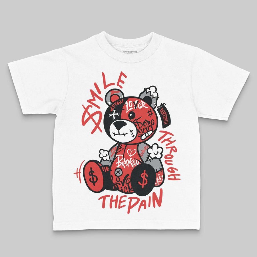 Toro Bravo 4s DopeSkill Toddler Kids T-shirt Smile Through The Pain Graphic