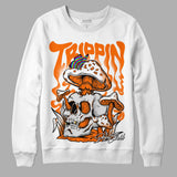 Orange Black White DopeSkill Sweatshirt Trippin Graphic
