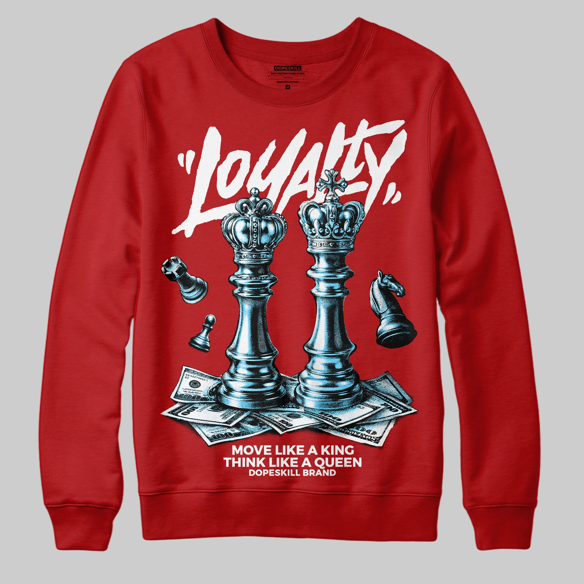 Red 'Loyalty' DopeSkill Graphic Sweatshirt