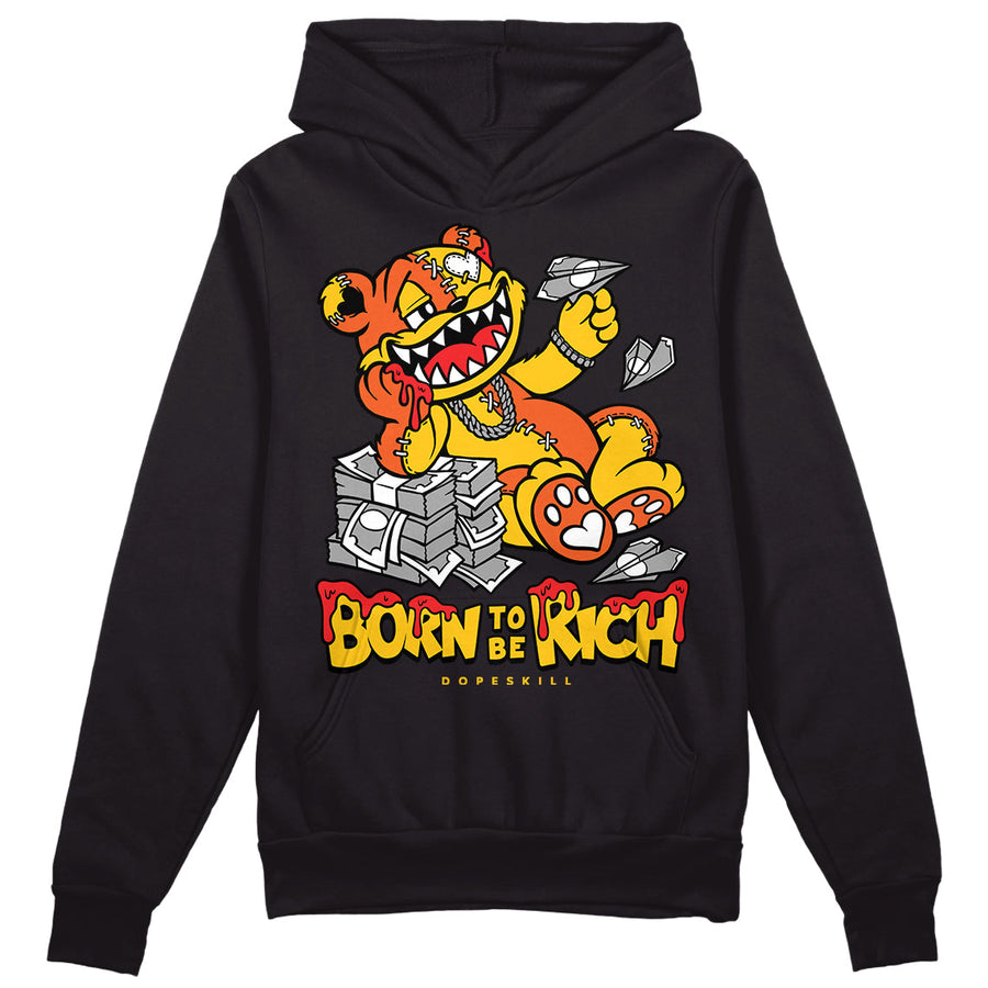 Yellow Collection DopeSkill Hoodie Sweatshirt Born To Be Rich Graphic