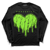 Neon Green Collection DopeSkill Long Sleeve T-Shirt Slime Drip Heart Graphic