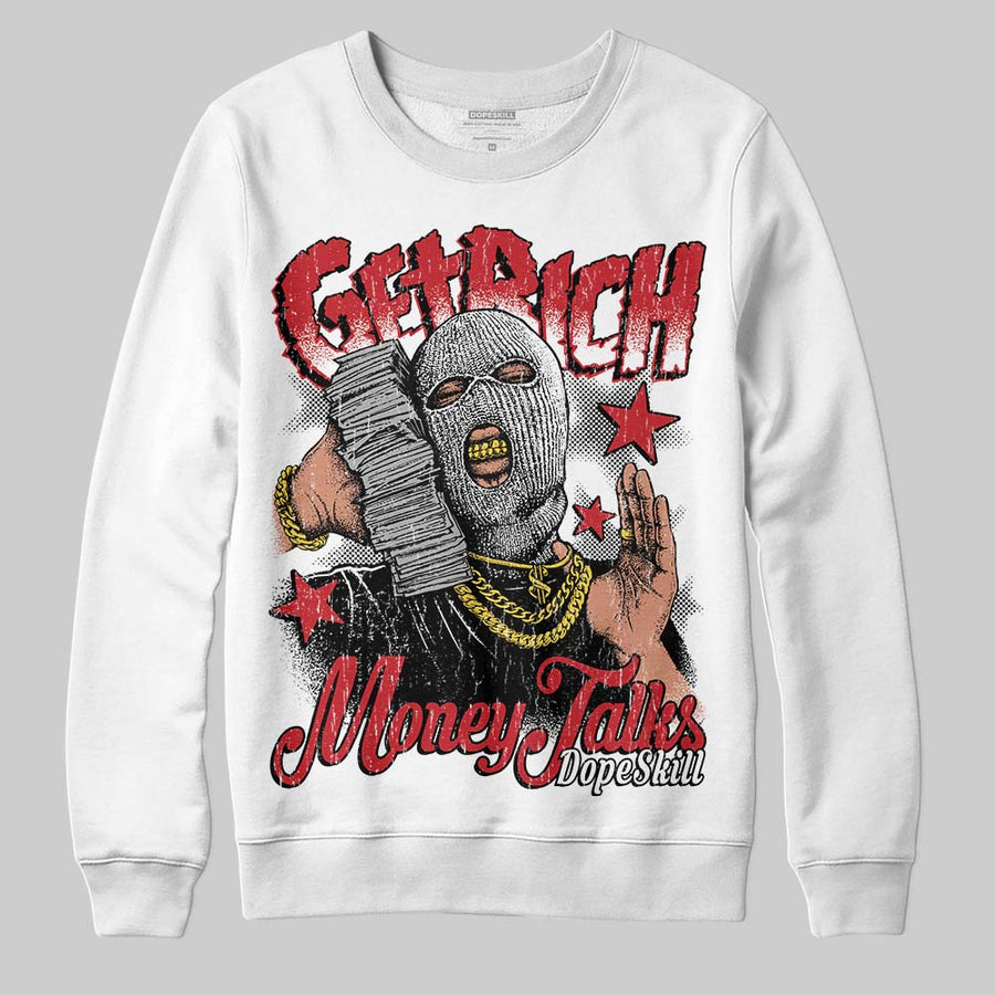 Fire Red “Black Tongue” 5s DopeSkill Sweatshirt Get Rich Graphic