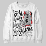 White Cement 4s DopeSkill Sweatshirt Real Ones Move In Silence Graphic
