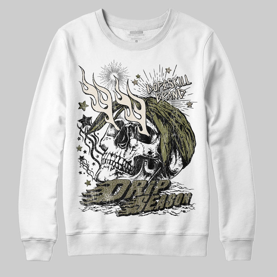 Medium Olive 3s DopeSkill Sweatshirt Drip Season Graphic