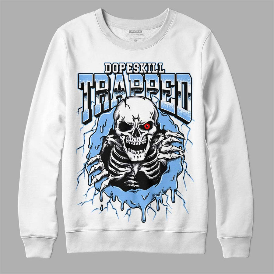 Powder Blue 9s DopeSkill Sweatshirt Trapped Halloween Graphic