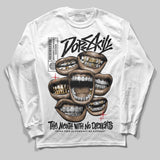Black Metallic Reimagined 5s DopeSkill Long Sleeve T-Shirt The Mouth With No Droughts Graphic