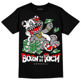 Black and White Collection DopeSkill T-Shirt Born To Be Rich Graphic