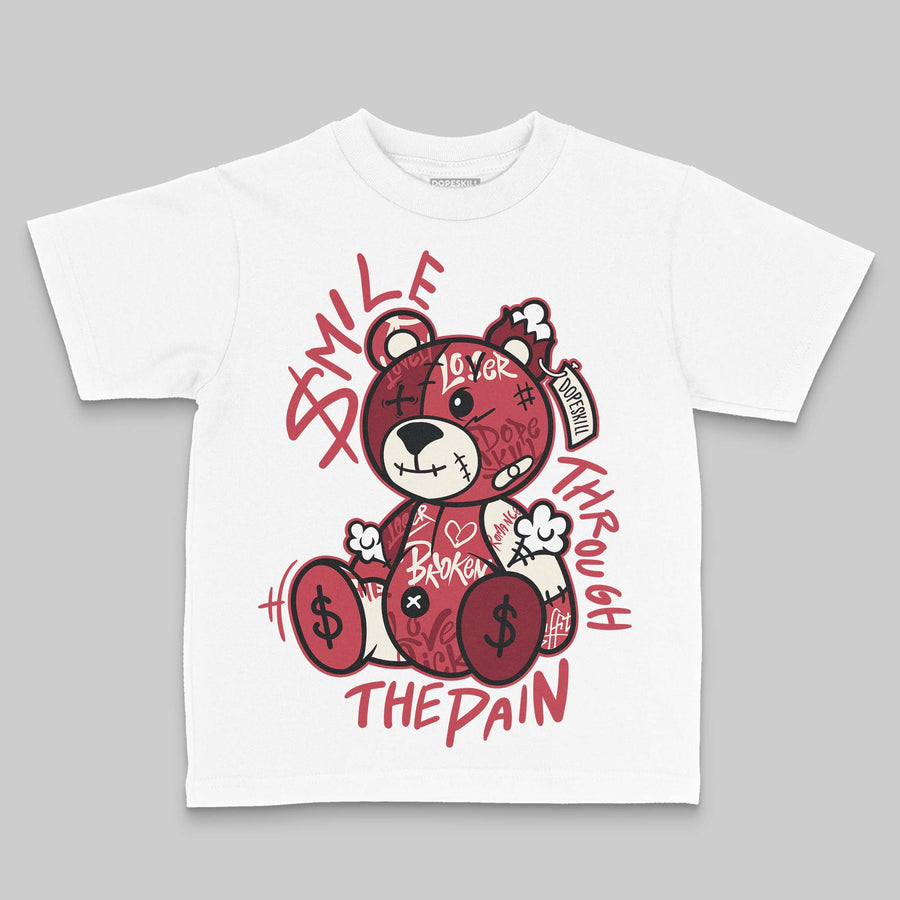Valentine’s Day 4s DopeSkill Toddler Kids T-shirt Smile Through The Pain Graphic
