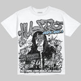 Wolf Grey 5s Oversize Print 'No Money No Lust' DopeSkill Graphic T-shirt