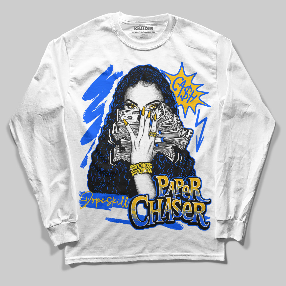 Royal Blue Collection DopeSkill Long Sleeve T-Shirt NPC Graphic