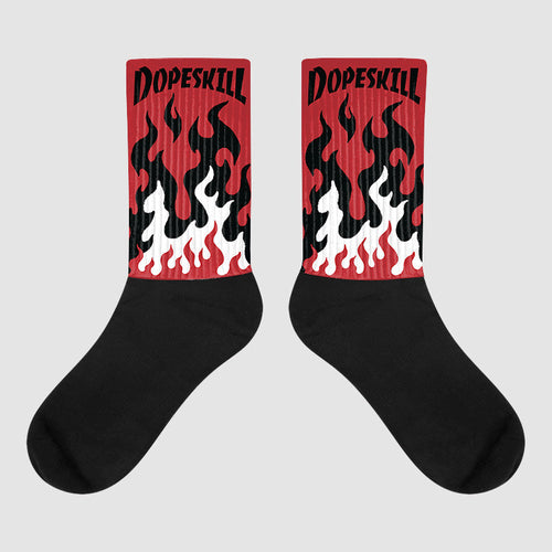 Flu Game 12s DopeSkill Sublimated Sock FIRE Graphic