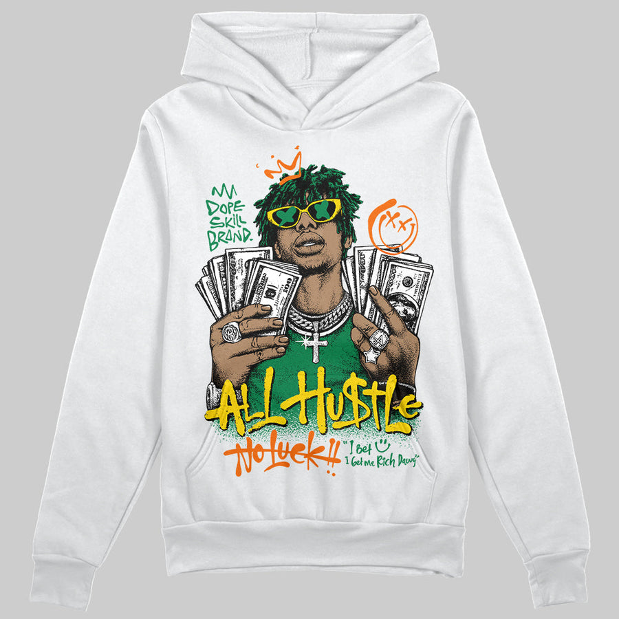 Green 'All Hustle No Luck' DopeSkill Graphic Hoodie