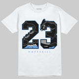 Black University Blue 5s DopeSkill T-Shirt 23 with 5s Pattern Graphic