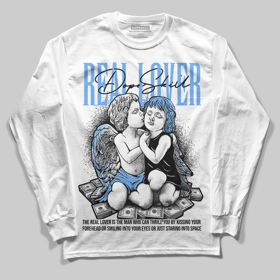 Black University Blue 5s DopeSkill Long Sleeve T-Shirt Real Lover Graphic