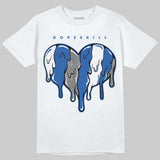 “True Blue” 3s DopeSkill T-Shirt Slime Drip Heart Graphic