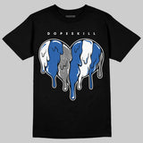 “True Blue” 3s DopeSkill T-Shirt Slime Drip Heart Graphic