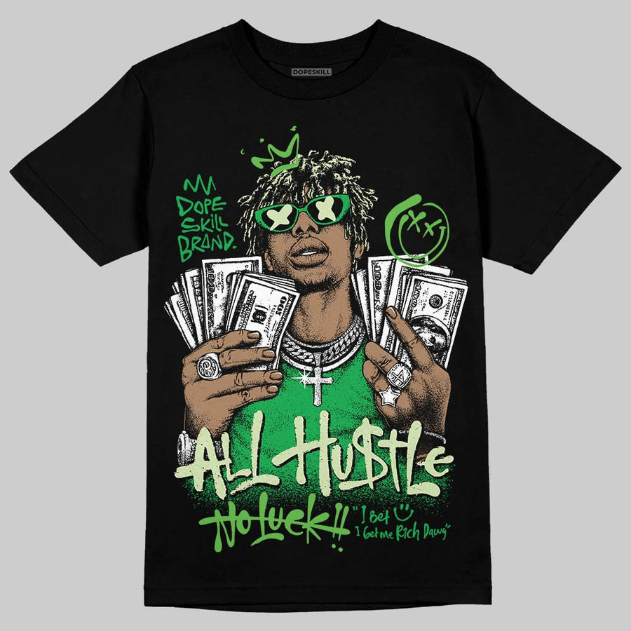 Jumpman Jack “Green Spark” DopeSkill T-Shirt All Hustle No Luck Graphic
