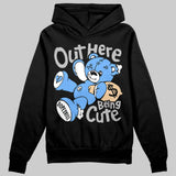 Black University Blue 5s DopeSkill Hoodie Sweatshirt Out Here Being Cute Graphic
