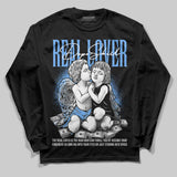 Black University Blue 5s DopeSkill Long Sleeve T-Shirt Real Lover Graphic